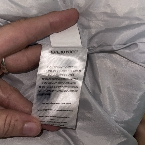 Emilio Pucci Firenze Colorful Abstract Nylon Bomber Jacket Winter Size I 36 US S - Picture 14 of 14